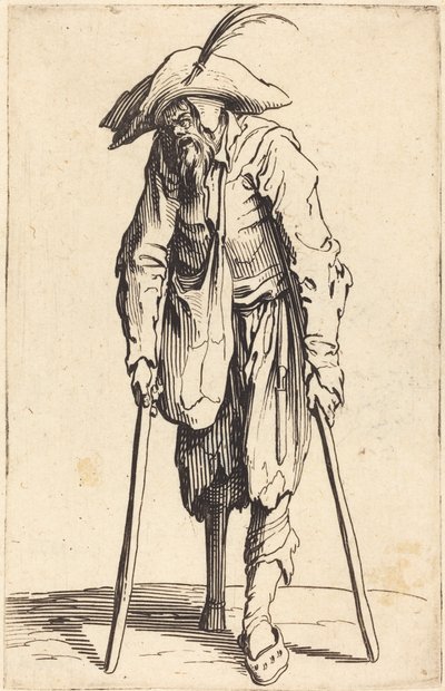 木製の脚を持つ乞食 作： Jacques Callot