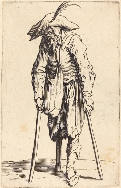 木製の脚の物乞い、1622年頃 作： Jacques Callot