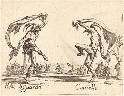 ベロ・スグアルドとコビエロ、c。 1622年。 作： Jacques Callot