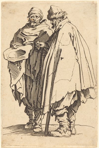 盲目の乞食と仲間、c。 1622年。 作： Jacques Callot