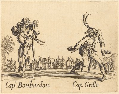 チャプ。 ボンバルドンとキャップ。 クリケット 作： Jacques Callot