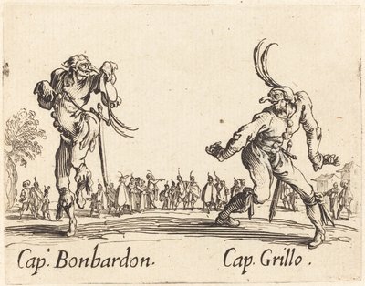 チャプ。 ボンバルドンとキャップ。 クリケット 作： Jacques Callot