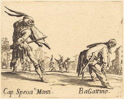 Cap.スペッサ・モンティとバガッティーノ、1622年頃。 作： Jacques Callot