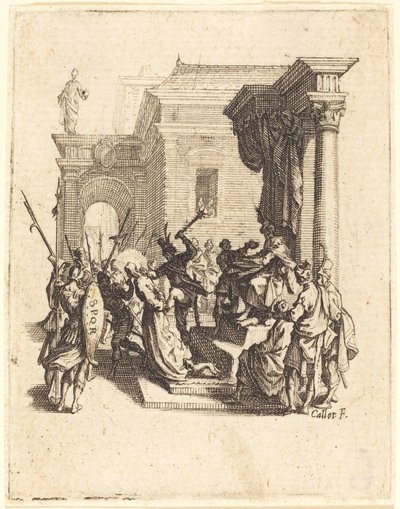ピラトによって死刑を宣告されたキリスト、c。 16241625。 作： Jacques Callot