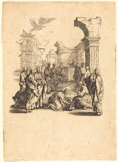 使徒たちの足を洗うキリスト 作： Jacques Callot