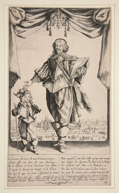 クロード・ドリュエ（ドリュエの肖像） 作： Jacques Callot