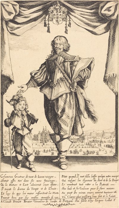 クロード・ドゥリュエと息子のジャン 作： Jacques Callot