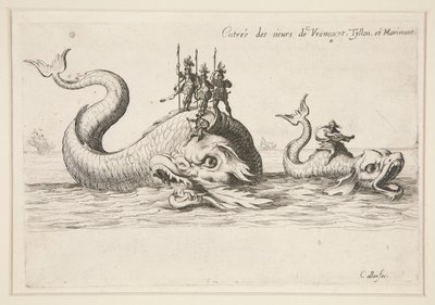 喧嘩？ ラ バリエール、MM の入り口。 ヴァルンコート、タイロン、マリモントの 作： Jacques Callot