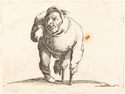 松葉杖と木製の脚で障害者 作： Jacques Callot