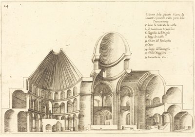 聖墳墓教会の断面図 作： Jacques Callot