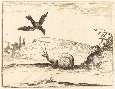 カラスとカタツムリ 作： Jacques Callot