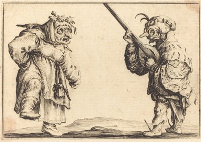 リュートを持つダンサー 作： Jacques Callot