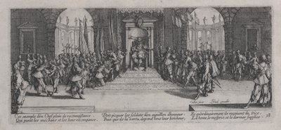 「戦争の悲惨さ」からの報酬の分配（Distribution des recompenses） 作： Jacques Callot