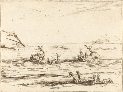 イルカとクロコダイル 作： Jacques Callot
