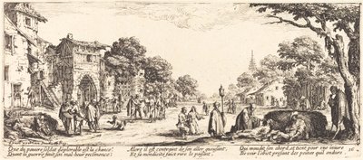 道端で瀕死の兵士 作： Jacques Callot