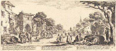 道端で瀕死の兵士 作： Jacques Callot