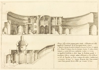 十字架の発明礼拝堂の立面図 作： Jacques Callot