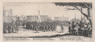 「戦争の悲惨さ」からの軍隊（L&39;Enrôlementdestroupes）の登録 作： Jacques Callot
