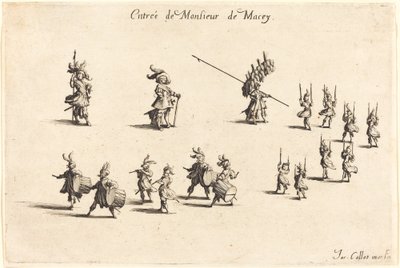 M. de Macey の入場、1627 年。 作： Jacques Callot