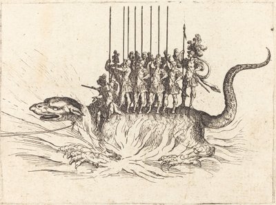 アンリ・ド・ロレーヌ侯爵、モワ侯爵がピランドルの名で入城 作： Jacques Callot