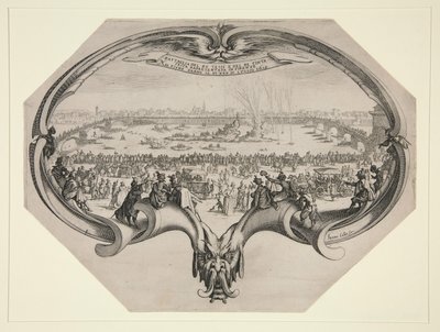 1619 年 7 月 25 日、アルノ川のフィレンツェの染織業者の祭り。 作： Jacques Callot
