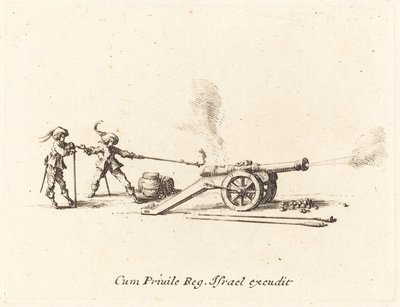 大砲を発射、16341635。 作： Jacques Callot