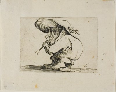 ヴァリエフィギュアゴッビのフラジオレット奏者 作： Jacques Callot