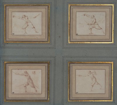 剣士の4つの研究、1766-69 作： Jacques Callot