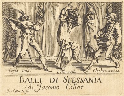 Balli di Sfessaniaの口絵、c。 1622年。 作： Jacques Callot