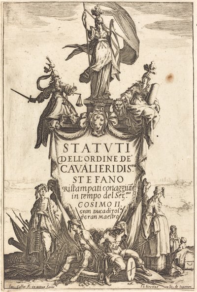 「聖シュテファン騎士団規程」の口絵 作： Jacques Callot