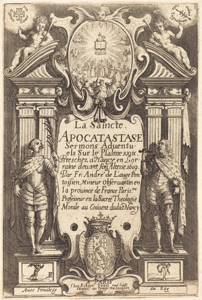 聖なるアポカタスターゼの口絵。 作： Jacques Callot
