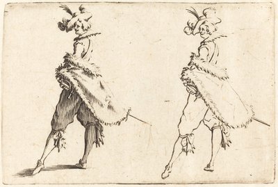 側面から見た紳士、c。 1622年。 作： Jacques Callot