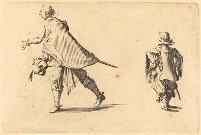 紳士と彼のページ 作： Jacques Callot