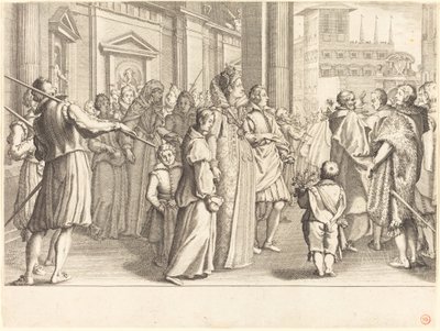 若い女の子の行列での大公 作： Jacques Callot