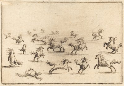 走る馬 作： Jacques Callot