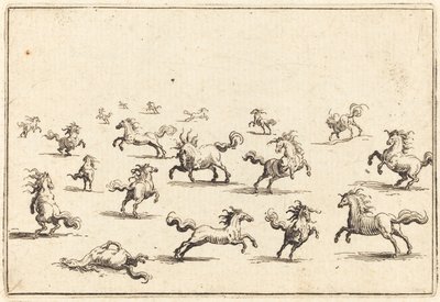 走る馬 作： Jacques Callot