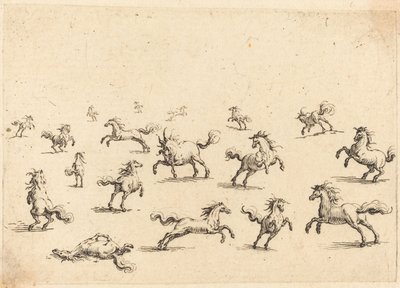 走る馬 作： Jacques Callot