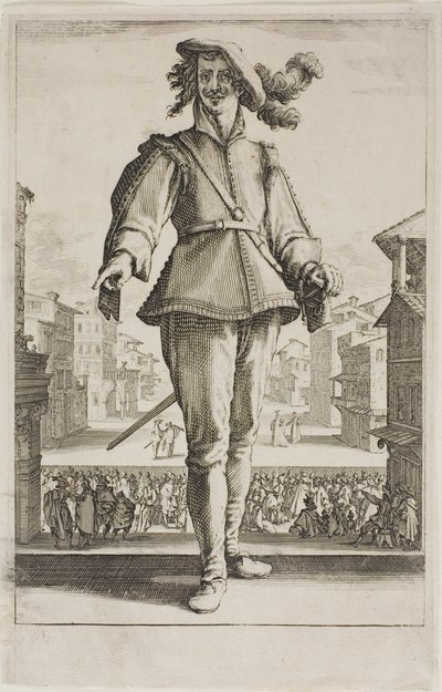 フィレンツェでデザインされたさまざまなシーンからの狩猟鳥 作： Jacques Callot
