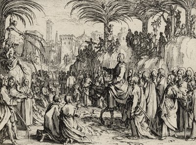 イエスがエルサレムに入る、1635 作： Jacques Callot