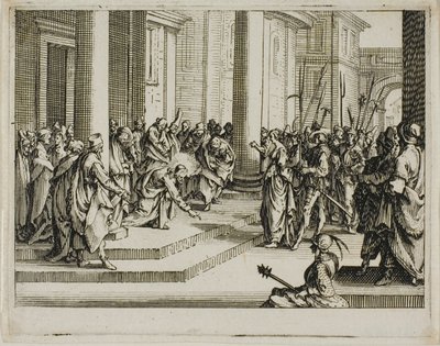 イエスと姦淫の女（『新約聖書』より 作： Jacques Callot