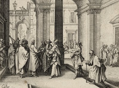 イエスと法の医師、1635 作： Jacques Callot
