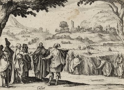 イエスとパリサイ人、1635 作： Jacques Callot