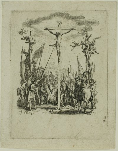 小受難』より「槍で刺されるイエス 作： Jacques Callot
