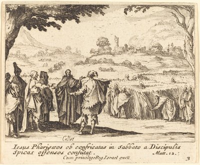 パリサイ人とイエス、1635年。 作： Jacques Callot