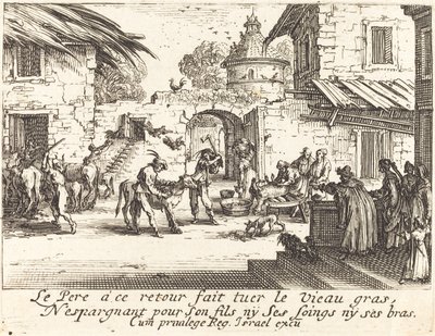 太った子牛を殺す 作： Jacques Callot