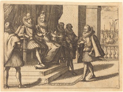 トルコ人について協議中の王と王妃、1612年。 作： Jacques Callot