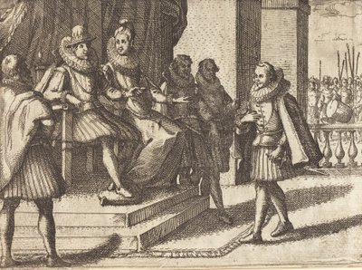 トルコ人について相談する国王と王妃[直訳]、1612年。 作： Jacques Callot