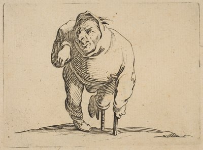 LEstropie a la CrutchとLa Jambe de Bois The Cripple with a Crutch and a Wood ...、1616-22。 作： Jacques Callot