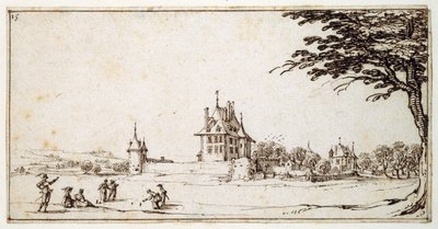 ラ・ヌーヴ・マルグランジュ（紙にペンと茶色のインク 作： Jacques Callot