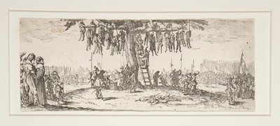 戦争の大惨事からの絞首刑 作： Jacques Callot